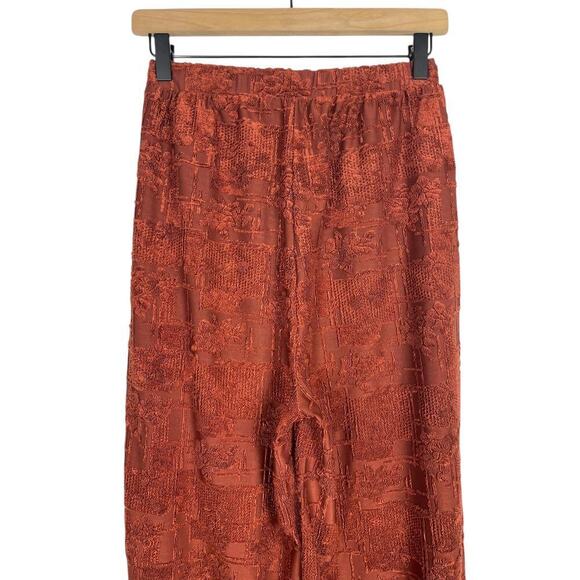 ZARA Jacquard Upholstery Textured Burnout
Wide Leg Pull-On Palazzo Pants Large - Picture 11 of 13